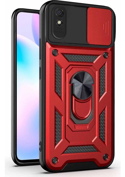 Xiaomi Redmi 9A Kılıf Impact Resistant Kırmızı