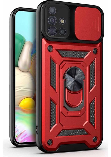 Samsung Galaxy A71 Kılıf Impact Resistant Kırmızı