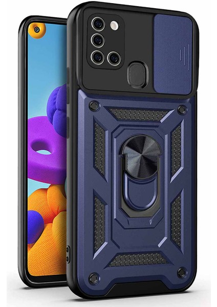 Samsung Galaxy A21S Kılıf Impact Resistant Lacivert