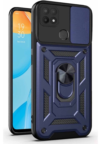 Oppo A15S Kılıf Impact Resistant Lacivert