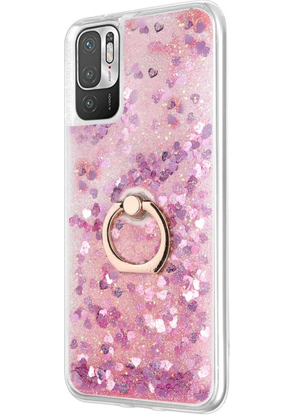 Xiaomi Redmi Note 10 5g Kılıf Glitter Liquid Holder Pembe fiyatları