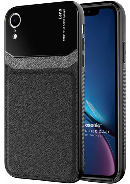 Apple iPhone Xr Kılıf Uniq Leather Siyah