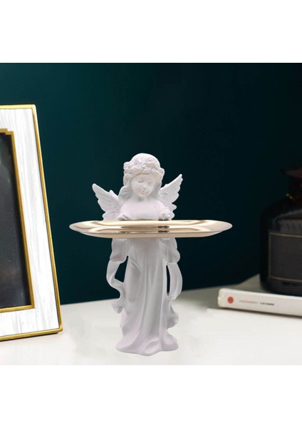 Melek Heykeli Vanity Tepsi Takı Organizatörü Dresser Parfüm Depolama Dekorasyonu (Yurt Dışından) fiyatları