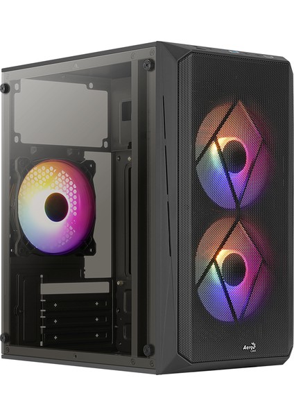 CS-107 3X12CM Frgb Micro Atx  Mini Itx Siyah Oyuncu Bilgisayar  Kasası AE-CS107