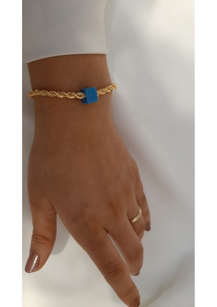 Kadın Nostaljik Mavi Boncuklu Burgu Bileklik fiyatları