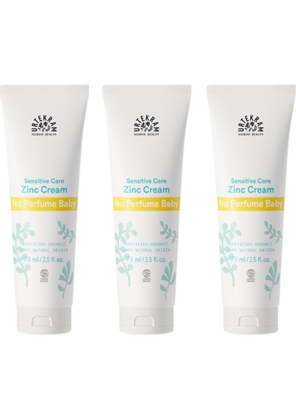 Organik Bebek Pişik Kremi - Kokusuz Çinko Krem 75 ml X3'li
