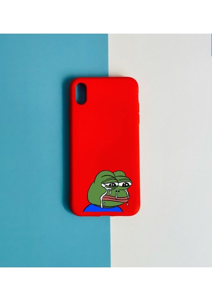 Kurbağa Pepe Tasarımlı Apple iPhone Xs Max Kılıf