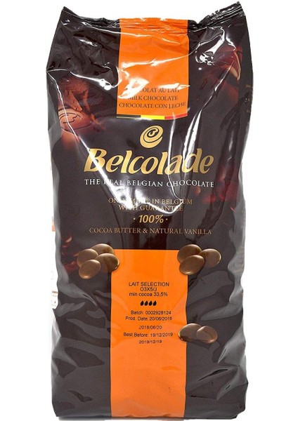 Belcolade 4001725 B Lait Drop Sütlü Çikolata 15 kg