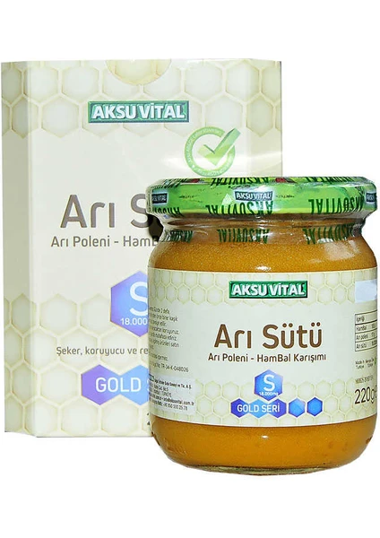 Aksu Vital Arı Sütü Polen Bal Karışımı 18.000 Mg