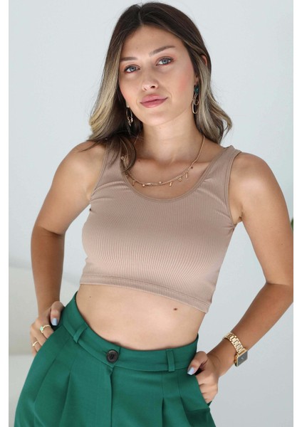 Kalın Askılı Fitilli Crop