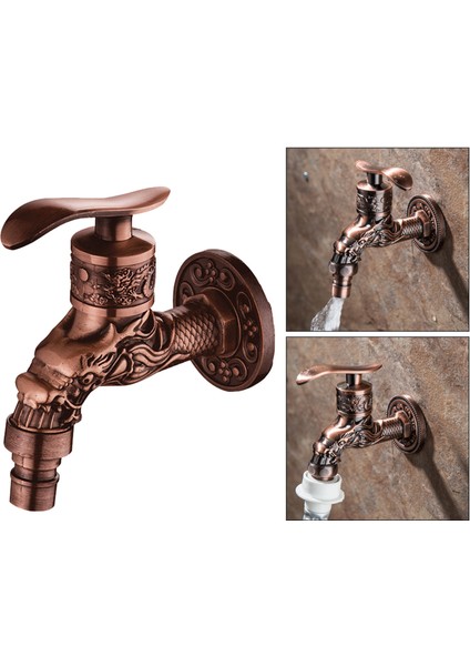 Kapalı Ev Lavabo Banyo Bataryası, Duvara Monte Havzası Evye Karıştırma Musluk Açık Bahçe Balkon Su Dokunun, Küvet Duvarları Bibcock - Bronz (Yurt Dışından) fırsatları