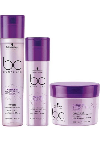 Bonacure Keratin Mükemmel Kontrol Micellar 3`lü Set