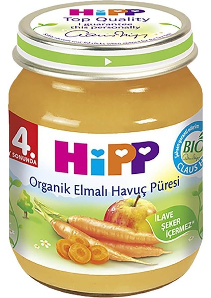 Organik Elmalı Havuç Püresi 125 gr