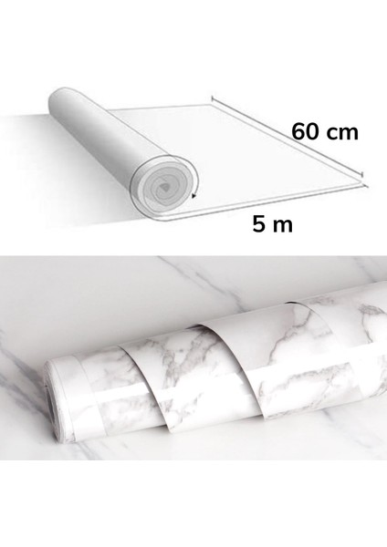 5mt x 60 cm Mermer Desenli Masa Tezgah Mutfak Su Geçirmez Yapışkanlı Folyo Sticker fiyatları