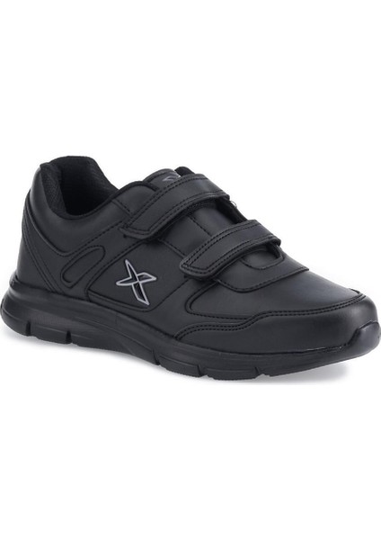 Adun Pu Siyah Cırt Cırtlı Erkek Spor Ayakkabı