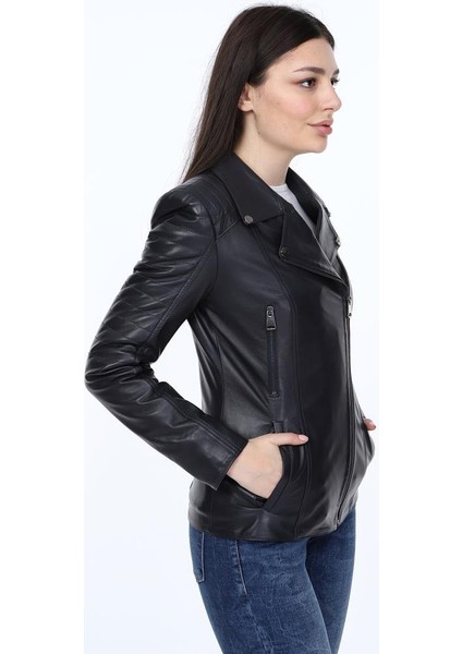 Deri Valente Siyah Kadın Deri Ceket fırsatları