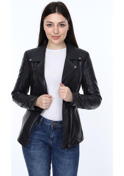 Deri Valente Siyah Kadın Deri Ceket indirimleri
