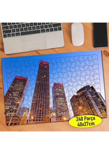 Işıklı Şehir Plazaları 240 Parça Puzzle YAPBOZ-107754626