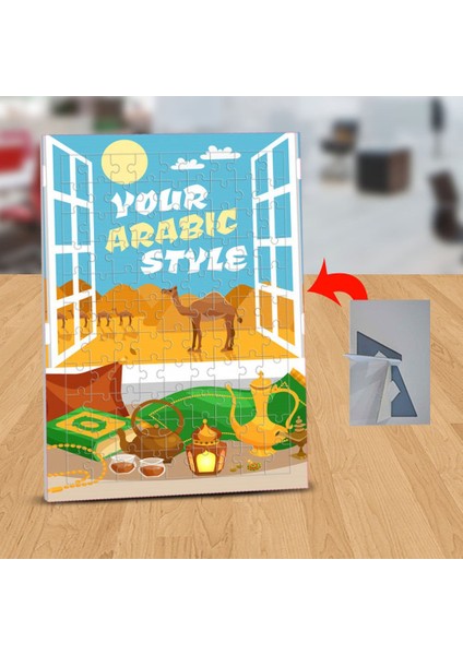 Arap Kültürü Çölde Deve 99 Parça Puzzle Yapboz TABLO-1284-5561