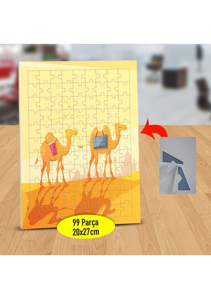 Çölde Giden Develer 99 Parça Puzzle Yapboz TABLO-1284-11092