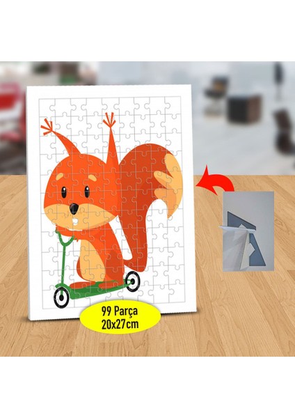 Kaykaydaki Sincap 99 Parça Puzzle Yapboz TABLO-74855-111