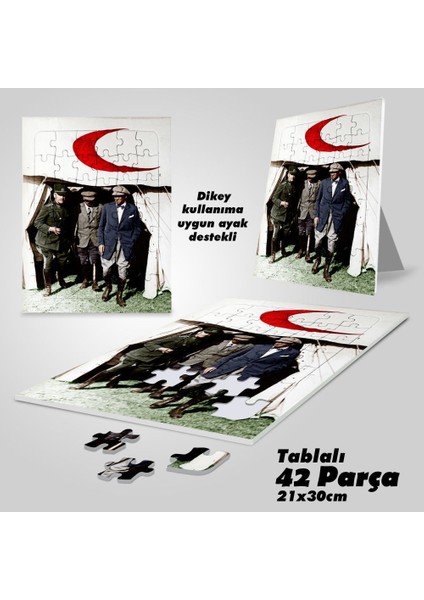 Asil Hobi Mustafa Kemal Atatürk- Kızılay - Yapboz - Ayak Destekli Çerçeveli 42 Parça Puzzle