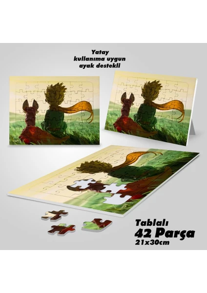 Asil Hobi Küçük Prens -Yapboz - Ayak Destekli Laminasyonlu Çerçeveli 42 Parça Puzzle