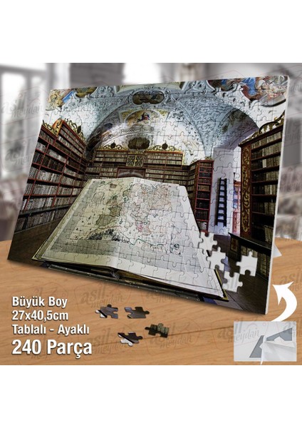 Asil Hobi Kitaplar - Kütüphane Yapboz -Ayak Destekli Çerçeveli 240 Parça Puzzle fiyatları