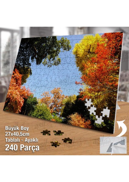 Asil Hobi - Gökyüzü - Sonbahar - Renkli Ağaçlar - Doğa - Yapboz - Ayak Destekli 240 Parça Puzzle fiyatları