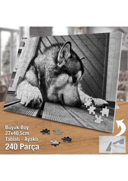 Asil Hobi - Sevimli Kurt Köpeği - Hayvan - Yapboz - Ayak Destekli 240 Parça Puzzle fiyatları