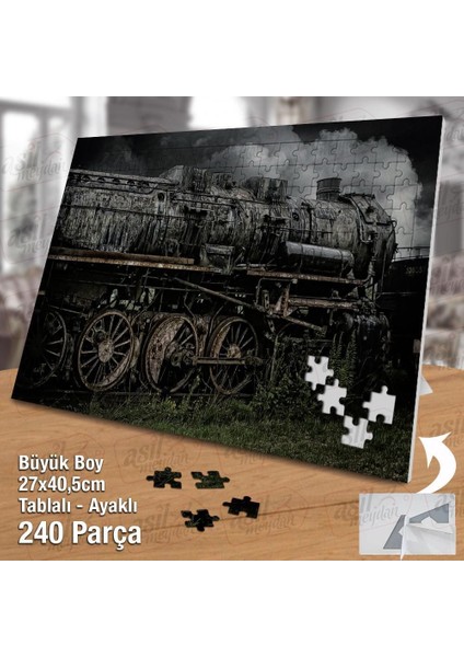 Asil Hobi Eski - Nostalji - Buharlı Lokomotif -Tren Yapboz -Ayak Destekli Çerçeveli 240 Parça Puzzle fiyatları