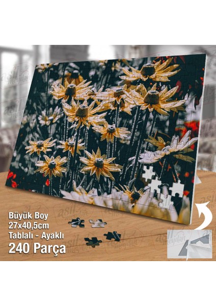 Asil Hobi Sarı Çiçek - Doğa - Manzara - Naturel Yapboz -Ayak Destekli Çerçeveli 240 Parça Puzzle fiyatları