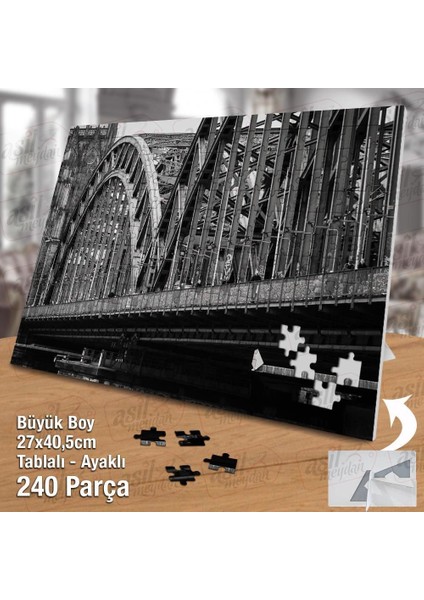 Asil Hobi Mimari Yapı - Köprü - Metal - Köln Yapboz -Ayak Destekli Çerçeveli 240 Parça Puzzle