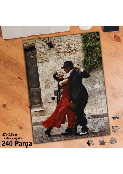 Asil Hobi Tango - Dans - Eğlence - Sanat - Müzik Yapboz -Ayak Destekli Çerçeveli 240 Parça Puzzle