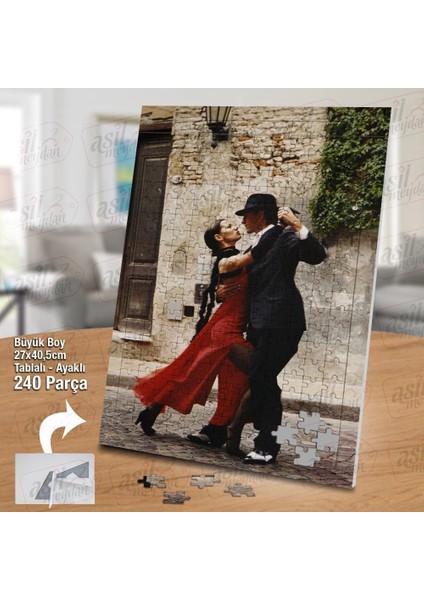 Asil Hobi Tango - Dans - Eğlence - Sanat - Müzik Yapboz -Ayak Destekli Çerçeveli 240 Parça Puzzle