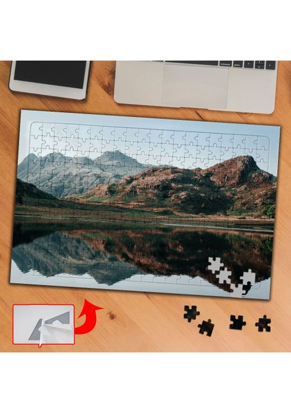Dağlar Arasında Nehir, Manzara 240 Parça Puzzle Yapboz TABLO-A013