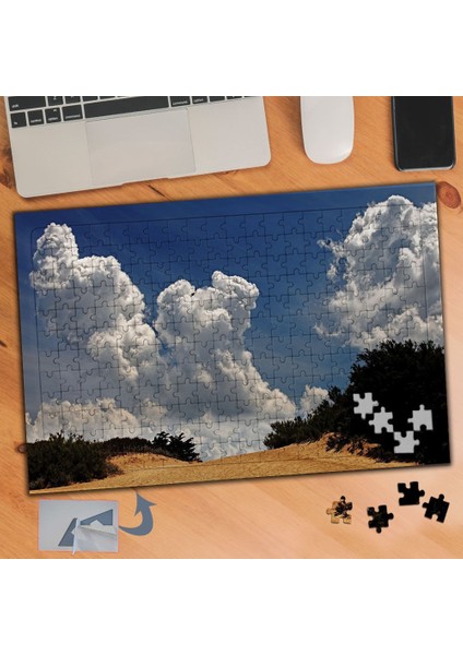 Butlu Gökyüzü ve Yol Manzara 240 Parça Puzzle Yapboz TABLO-269