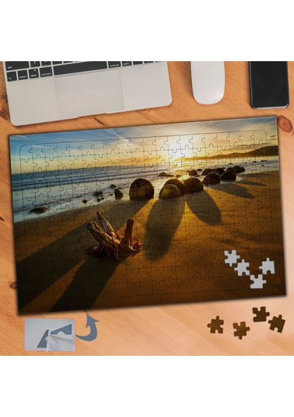 Deniz Kenarı Kumsal - Manzara 240 Parça Puzzle Yapboz TABLO-168