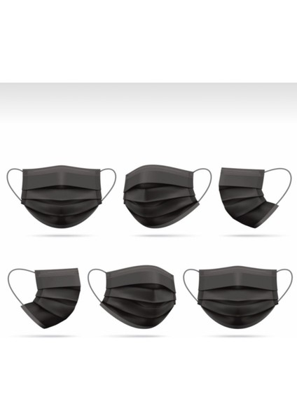 Maske, 3 Katlı , Lastikli 50'li x 2 Kutu modelleri