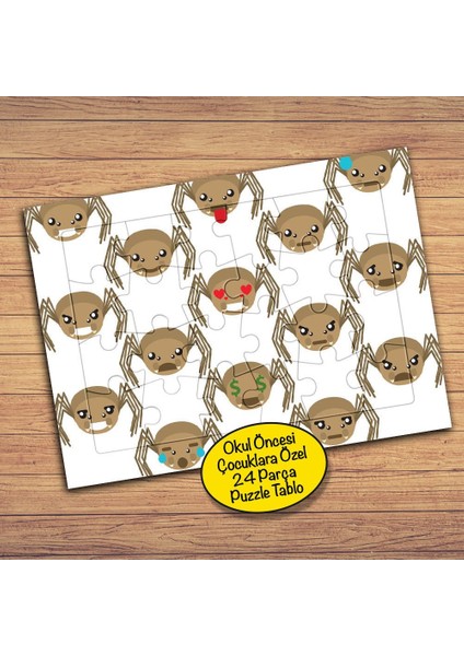Örümcek Kolyajı Çocuklara Özel Puzzle Yapboz TABLO-267PZ