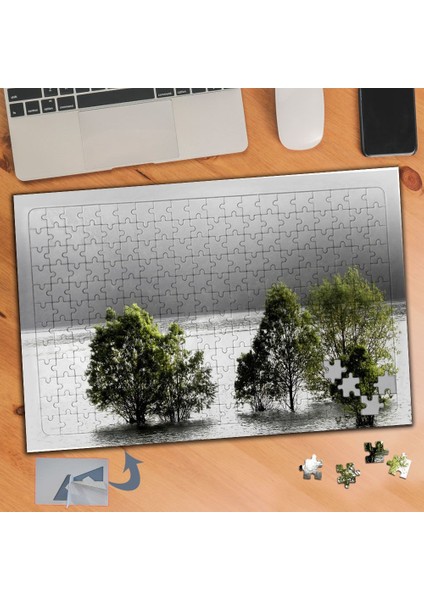 Ağaçlar ve Kurak Zemin 240 Parça Puzzle Yapboz TABLO-377