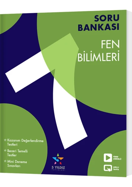 5 Yıldız Yayınları 7. Sınıf Fen Bilimleri Soru Bankası (Ciltli)