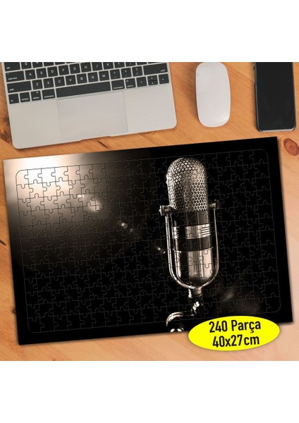 Metal Kayıt Mikrofonu 240 Parça Puzzle YAPBOZ-238087003