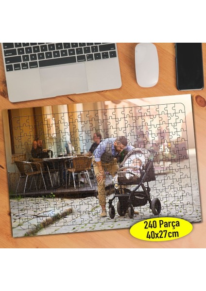 Çocuğuyla Vakit Geçiren Ilgili Baba 240 Parça Puzzle YAPBOZ-4489