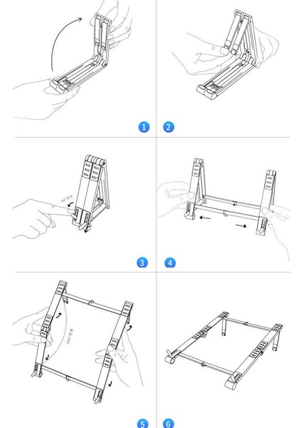 Katlanabilir Metal Dizüstü Bilgisayar Tablet Telefon Tutucu (Yurt Dışından)