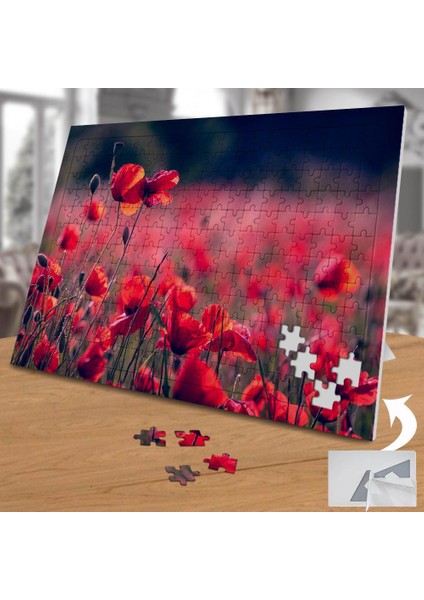 Kırmızı Gelincik Çiçekleri 240 Parça Puzzle YAPBOZ-75114