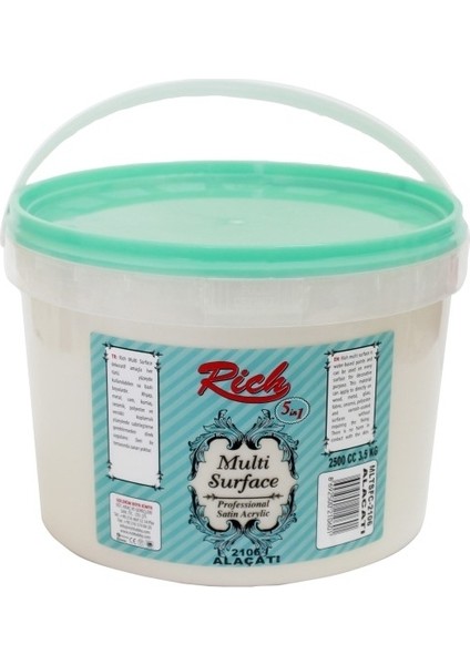 2106 Multi Surface Akrilik Boya 3,5 Kg Alaçatı