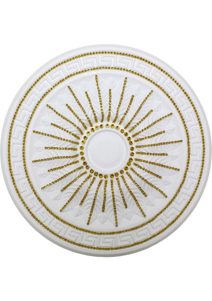 Versace Desenli Stopiyer Taşlı Tavan Lamba Göbeği 40 cm