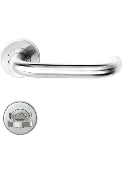 Condı 803 Saten Krom Rozetlı Kapı Kolu Saten Rozetli Wc (Tk)