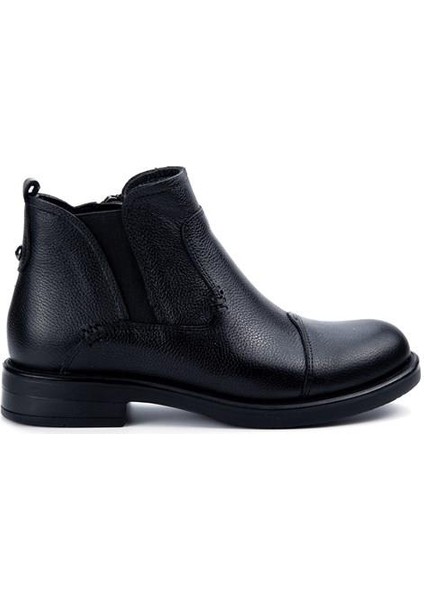 1852509K Kısa Topuk Deri Günlük Kadın Bot